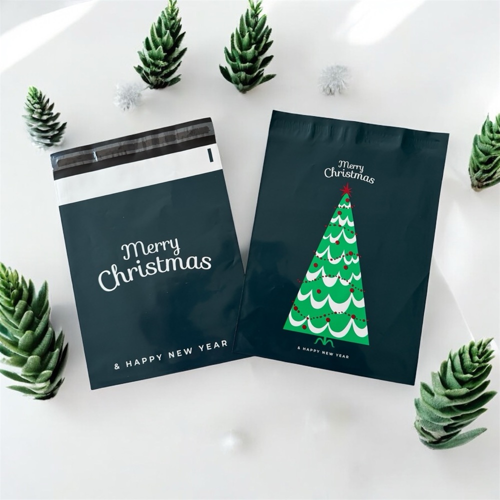 (10) 10x13 Christmas and New Years Poly Mailers
